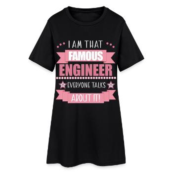 Engineer Profession Ladies Gift - Women’s T-Shirt Dress - black - Front