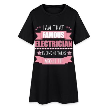 Electrician Profession Ladies Gift - Women’s T-Shirt Dress - black - Front