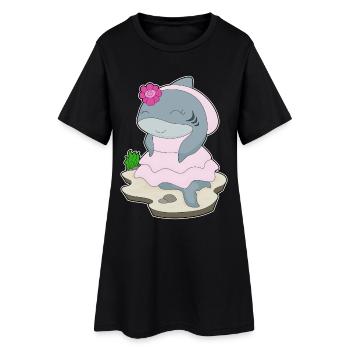 Mariage au voile de mariée Shark - Robe T-shirt Femme - noir - Devant