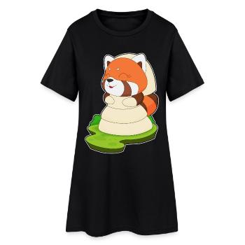 Mariage au voile de mariée Red Panda - Robe T-shirt Femme - noir - Devant