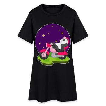 Moto Panda - Robe T-shirt Femme - noir - Devant