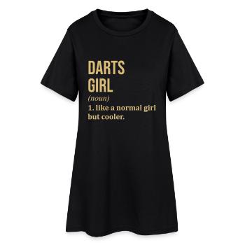 fléchettes - Robe T-shirt Femme - noir - Devant
