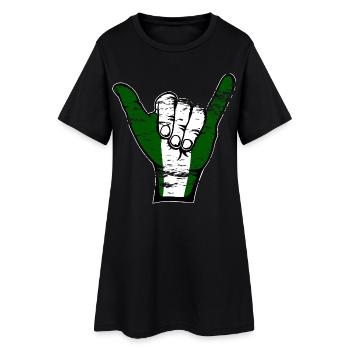 Nigeria Flagge Surfing Symbol used - Frauen T-Shirt-Kleid - Schwarz - Vorne