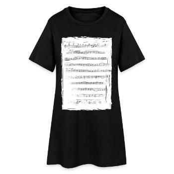 Partition de musique - Robe T-shirt Femme - noir - Devant