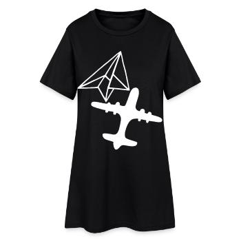 Dream of Greatness (White) - Women’s T-Shirt Dress - black - Front