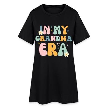 À l’époque de ma grand-mère - Fête des mères groovy - Robe T-shirt Femme - noir - Devant