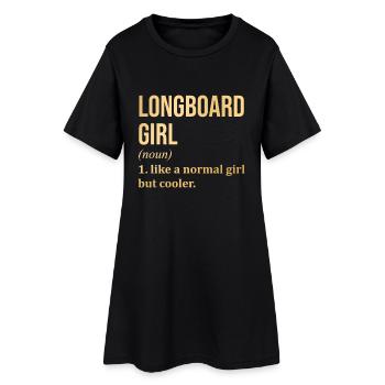 Longboard - Women’s T-Shirt Dress - black - Front