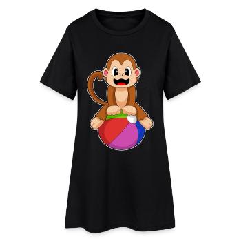 Gymnastique de gymnastique Monkey Workout - Robe T-shirt Femme - noir - Devant