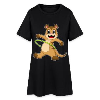 Meerkat Fitness Gymnastique Sports - Robe T-shirt Femme - noir - Devant