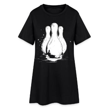 Graphismes de bowling - Robe T-shirt Femme - noir - Devant