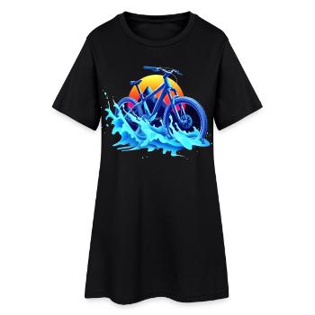Mountain Biking Vaporwave - Women’s T-Shirt Dress - black - Front