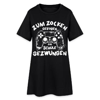 Computerfreak Zocker Gamershirt Hacker - Frauen T-Shirt-Kleid - Schwarz - Vorne
