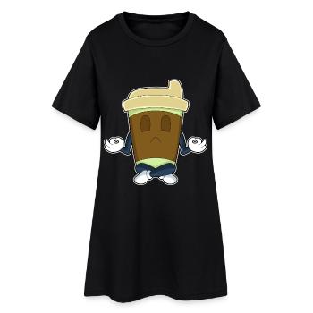 Méditation de fitness au café Yoga - Robe T-shirt Femme - noir - Devant