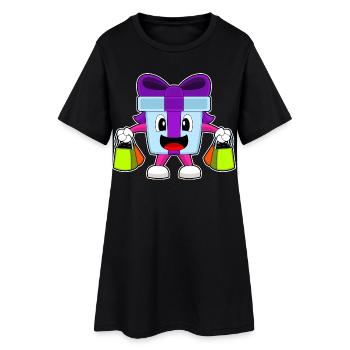Forfait Achats de Noël - Robe T-shirt Femme - noir - Devant