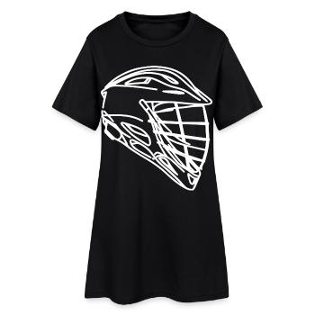 Lacrossehelm Skizze - Frauen T-Shirt-Kleid - Schwarz - Vorne