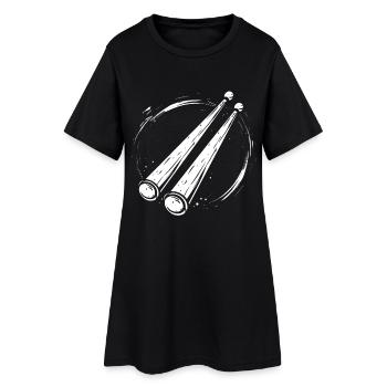 Drumsticks Sketch - Women’s T-Shirt Dress - black - Front