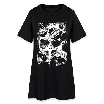 Fierce Skull - Women’s T-Shirt Dress - black - Front