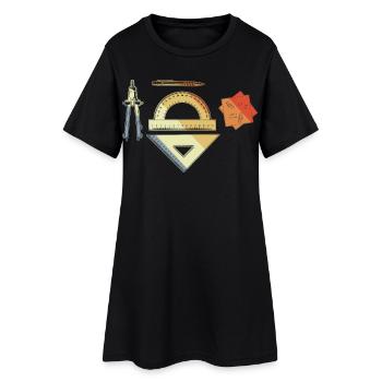 Architect Vintage Look - Women’s T-Shirt Dress - black - Front