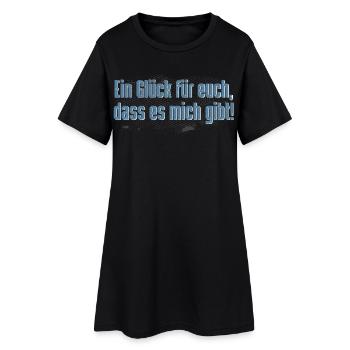 Witzigen Sprüchen Herren Fun Funny Spruch Lustige - Frauen T-Shirt-Kleid - Schwarz - Vorne