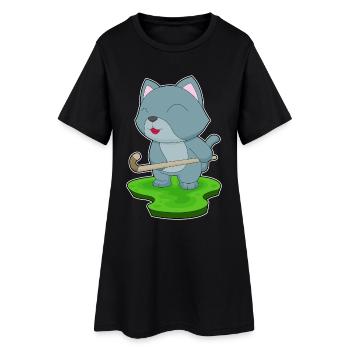 Hockey sur gazon Cat Sports de hockey sur gazon - Robe T-shirt Femme - noir - Devant