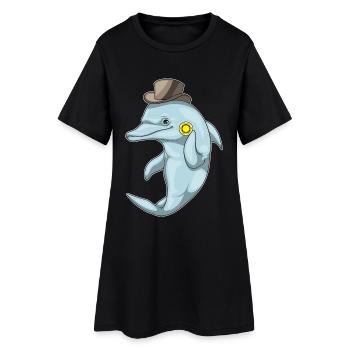 Dolphin Poker Jetons de Poker - Robe T-shirt Femme - noir - Devant