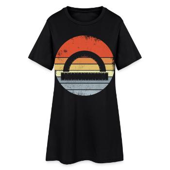 Règle vintage - Robe T-shirt Femme - noir - Devant