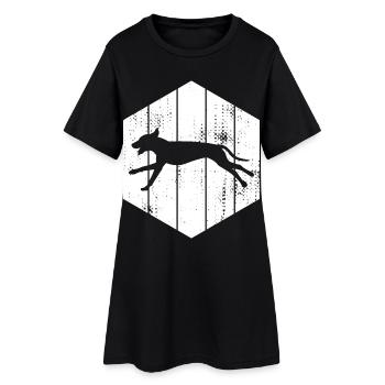 Croquis de chien - Robe T-shirt Femme - noir - Devant