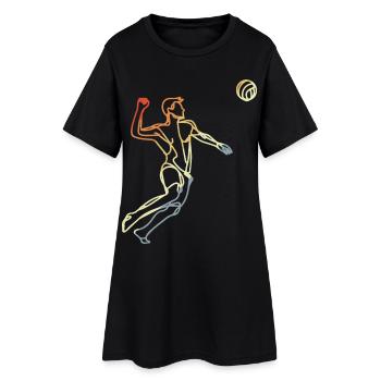 Beach Volley-ball Vintage Line Art - Robe T-shirt Femme - noir - Devant