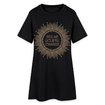 Solar eclipse chaser - Women’s T-Shirt Dress - black - Front