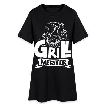 Grillmeister grillen Grillfest Grillparty - Frauen T-Shirt-Kleid - Schwarz - Vorne