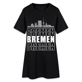 Brême Hanséatique Ville Silhouette Horizon - Robe T-shirt Femme - noir - Devant