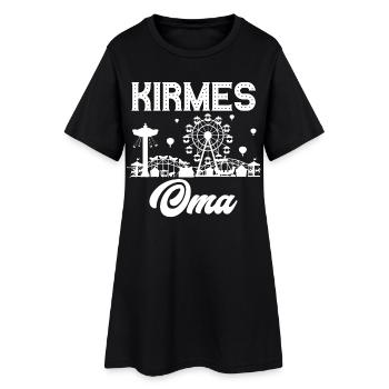 Kirmes Oma Jahrmarkt Rummel Volksfest - Frauen T-Shirt-Kleid - Schwarz - Vorne