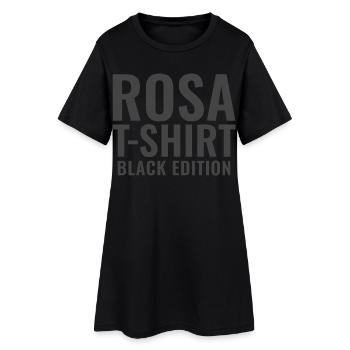 Rosa T-Shirt Black Edition - Frauen T-Shirt-Kleid - Schwarz - Vorne
