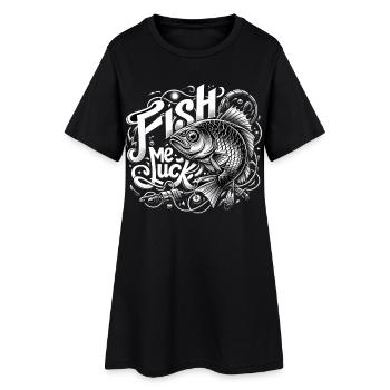 Fish Me Lucky Fishing cadeau - Robe T-shirt Femme - noir - Devant
