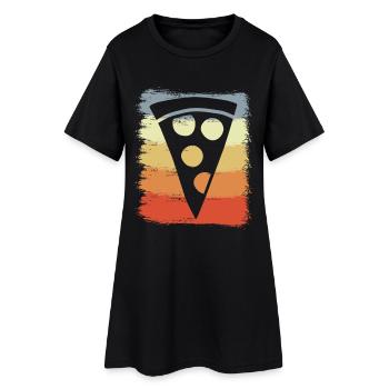 Vintage Pizza - Robe T-shirt Femme - noir - Devant