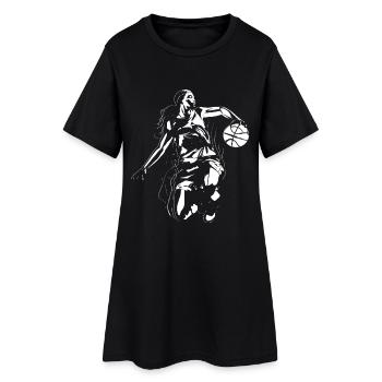 Basketteur - Robe T-shirt Femme - noir - Devant