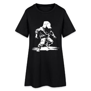 Croquis de breakdance - Robe T-shirt Femme - noir - Devant