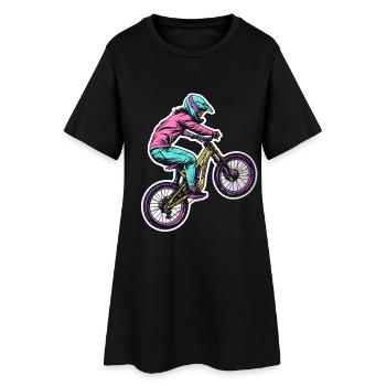 Mountain biker - Women’s T-Shirt Dress - black - Front