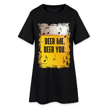 Beer Me Beer You - Frauen T-Shirt-Kleid - Schwarz - Vorne