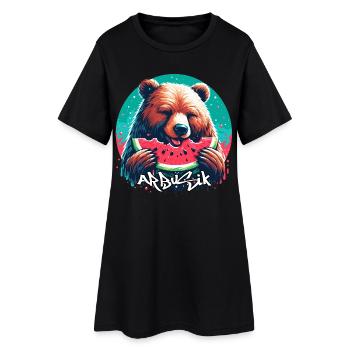 Pastèque Arbusik ours cadeau délicieux - Robe T-shirt Femme - noir - Devant