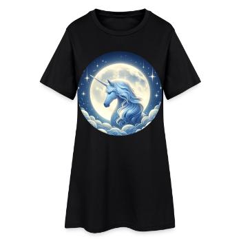 Fantaisie Licorne Chevaux Fans Licorne Amoureux - Robe T-shirt Femme - noir - Devant