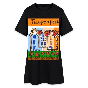 EG Tulipes I Festival des tulipes I Potsdam I Hollande IUrurlaub - Robe T-shirt Femme - noir - Devant