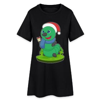Caterpillar Christmas Package - Women’s T-Shirt Dress - black - Front