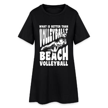 Blague sur un joueur de beach-volley - Robe T-shirt Femme - noir - Devant