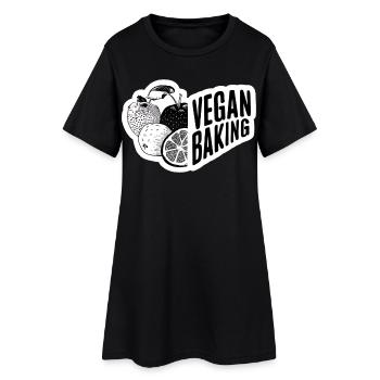 Vegan Baking Healthy Cuisine - Women’s T-Shirt Dress - black - Front
