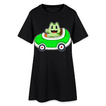 Turtle Car - Women’s T-Shirt Dress - black - Front