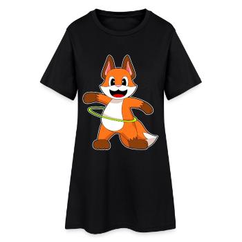 Fuchs Fitnessreifen Workout Gymnastik - Frauen T-Shirt-Kleid - Schwarz - Vorne