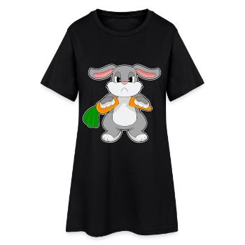 Lapin Carotte - Robe T-shirt Femme - noir - Devant