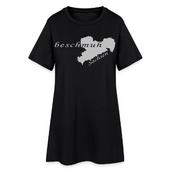 Beschmuh - Sachsen - Sächsisch - Dialekt - Frauen T-Shirt-Kleid - Schwarz - Vorne