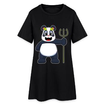 Panda Halloween Diable - Robe T-shirt Femme - noir - Devant